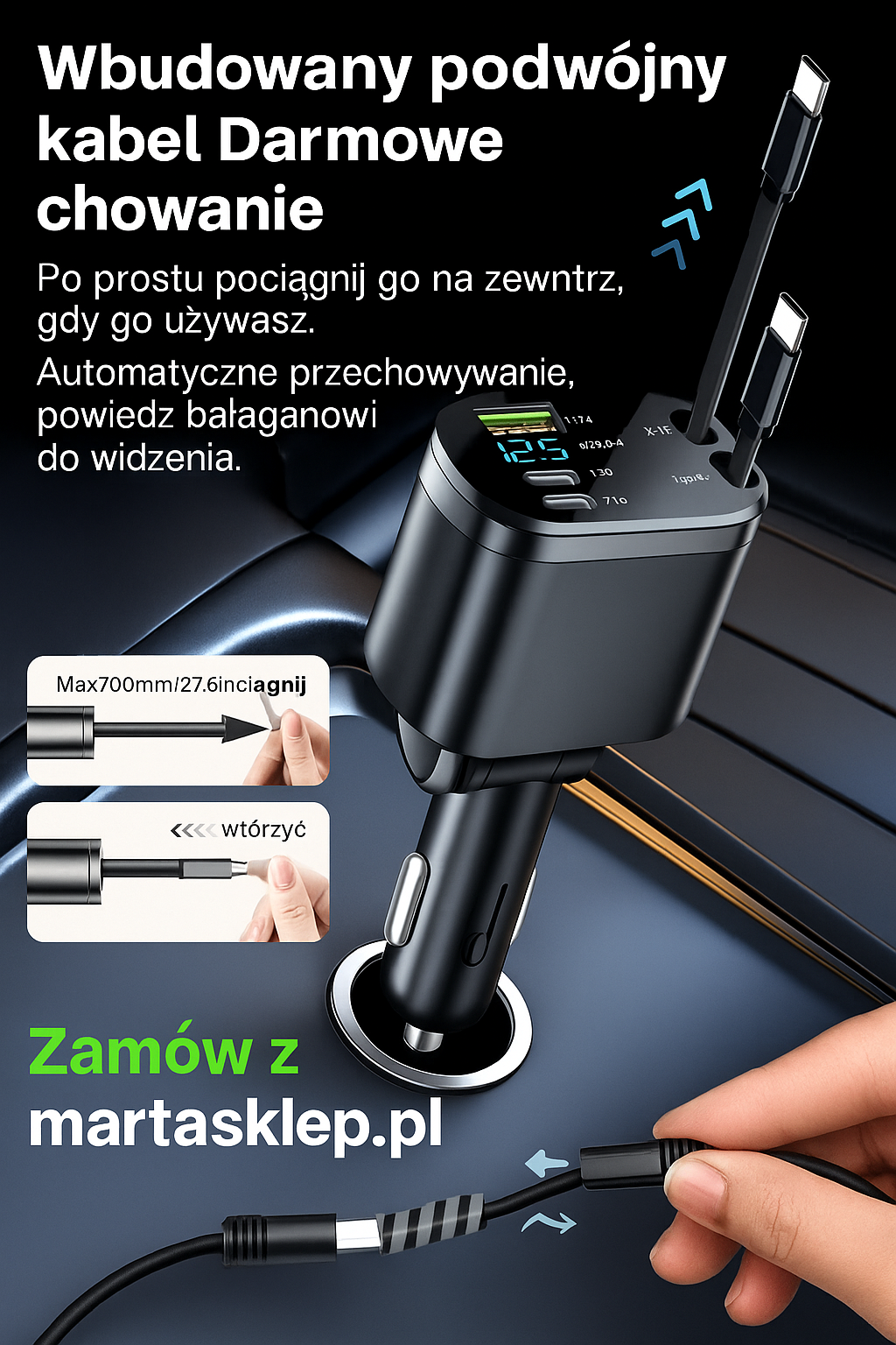 Szybka ładowarka samochodowa