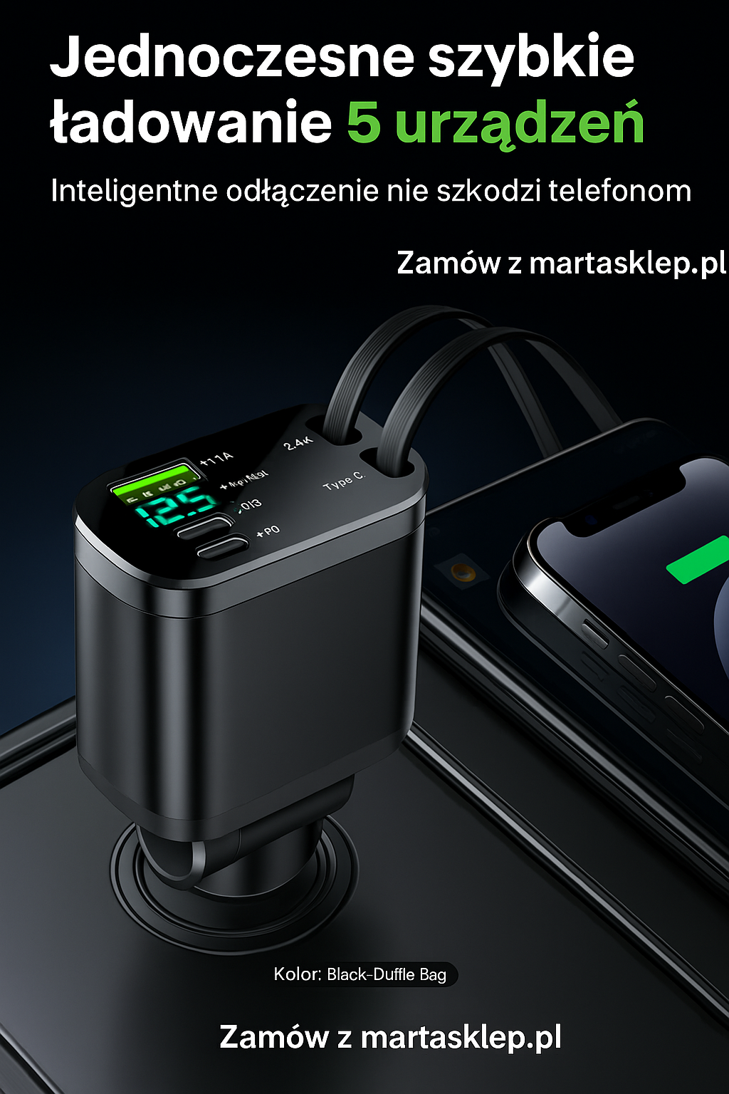 Szybka ładowarka samochodowa