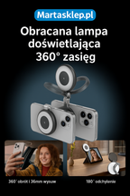 Magnetyczne światło uzupełniające do smartfonów